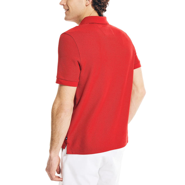 Nautica Men's Classic Short Sleeve Solid Performance Deck Polo Shirt, Nautica Red, Medium