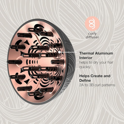 Conair The Curl Collective Coily Hair Diffuser, Works Exclusively with The Curl Collective Hair Dryer (sold separately)
