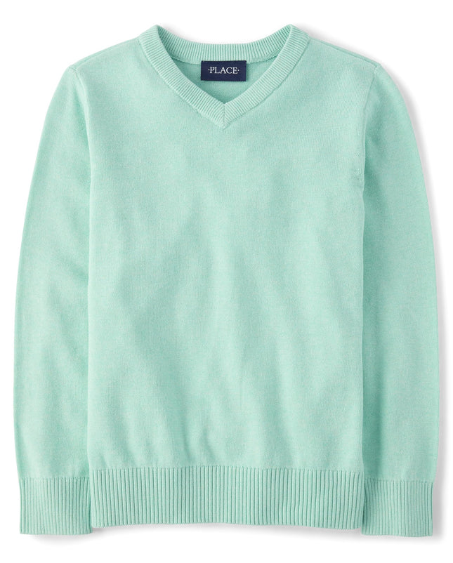 The Children's Place Boys' Long Sleeve V-Neck Swea