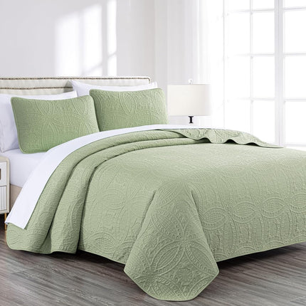 Chezmoi Collection Austin 3-Piece Oversized Bedspr