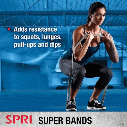 Spri Unisex Weight Resistance Training Band, Red, One Size