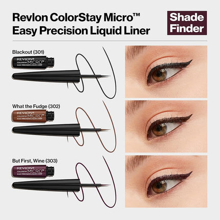REVLON ColorStay Micro Easy Precision Liquid Liner, 301 Blackout (Pack of 2)