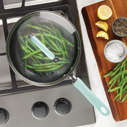 Rachael Ray Create Delicious Deep Hard Anodized Nonstick Frying Pan/Fry Pan/Hard Anodized Skillet - 10.25 Inch, Gray