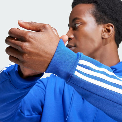 adidas mens Essentials Fleece 3-stripes Hoodie, Semi Lucid Blue, XX-Small