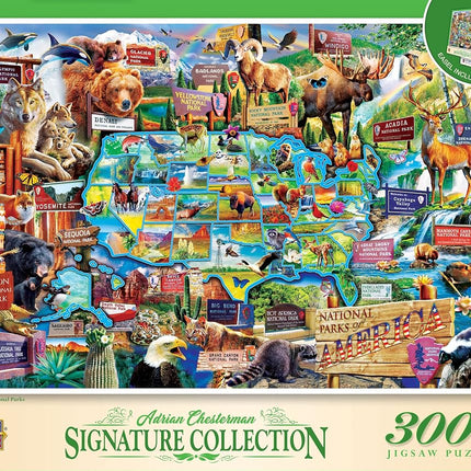 Baby Fanatics MasterPieces Puzzle de 3000 pièces pour adultes, familles ou enfants, Parcs nationaux des États-Unis, Défaut de fabrication, 81 x 114 cm