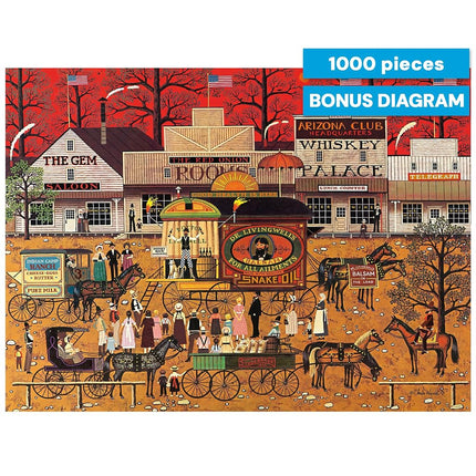 Buffalo Games – Charles Wysocki - Smooth Talker -1000 Piece Jigsaw Puzzle -Colorful Puzzles for Adults – Precision-Cut Pieces, Beautiful Artwork, and Hours of Fun
