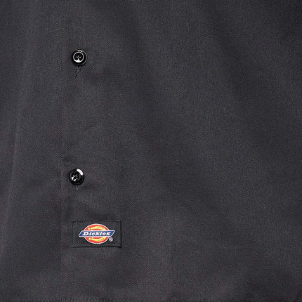Dickies Men's Work Regular Regular Fit Long Sleeve Casual Shirt, Black, X-Large