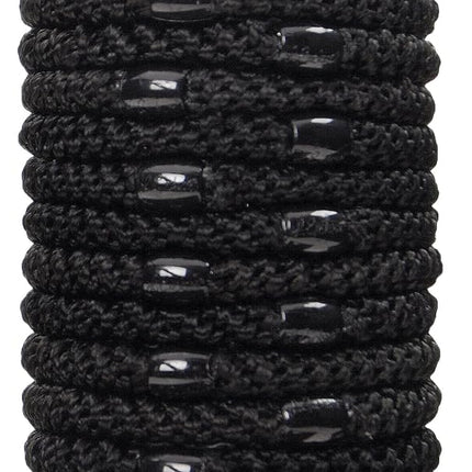 L. Erickson Grab & Go Ponytail Holders, Black, Set of Fifteen - Exceptionally Secure with Gentle Hold