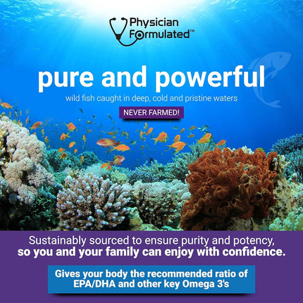 Huile de Poisson Omega 3 3000mg par Portion – 915mg Epa, 630mg Dha, 2000mg Oméga 3 6 9 Total XL – 180 Capsules, Formule Mise au Point par des Médecins