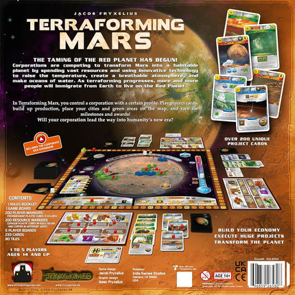 Stronghold Games , Terraforming Mars , Board Game , Ages 14+ , 1-5 Players , 90 - 120 Minute Playing Time