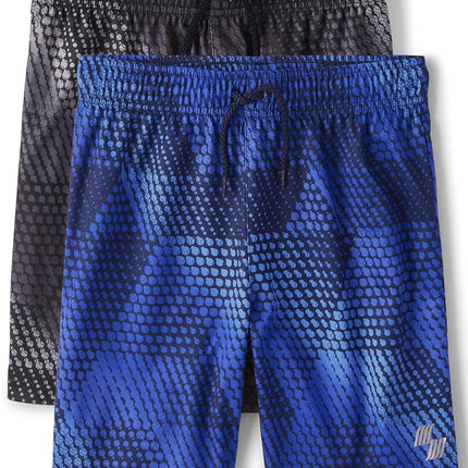 The Children's Place Short de basketball en maille imprimée pour garçons, lot de 2, taille M