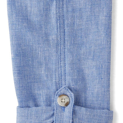 Gymboree, y Pantalones de Lino con Cordón para Bebé, Niño Azul, Talla 12