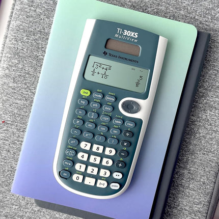 Texas Instruments TI-30XS MultiView - calculators (Pocket, Battery/Solar, Scientific calculator, Blue, White, Buttons, LCD)