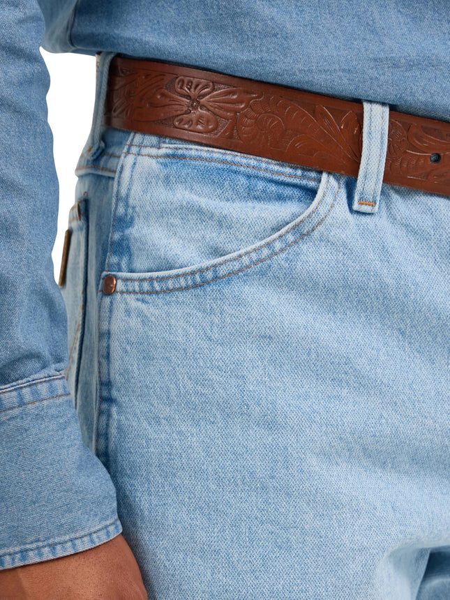 Wrangler para hombre 13MWZ Cowboy Cut Original Fit Jean, Gold Buckle Bleach, 40W x 30L