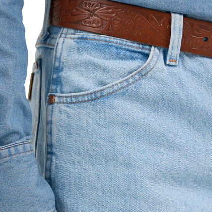 Wrangler Jeans 13MWZ Cowboy Cut Original Fit para Hombre, Gold Buckle Bleach, 31W x 36L