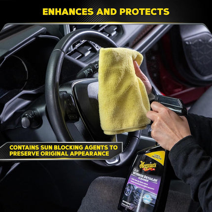 Meguiar's Quik Interior Detailer - Perfect for Car Interior Detailing - Quick and Easy Cleaning That's Safe on Plastic, Vinyl, Leather and More - Car Interior Cleaner and Protectant - 24 Oz