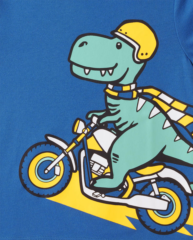 The Children's Place Baby and Toddler Boys' Vehicle Short Sleeve Graphic T-Shirts, Multipack, Dino/Monster Truck/Animals, 5T