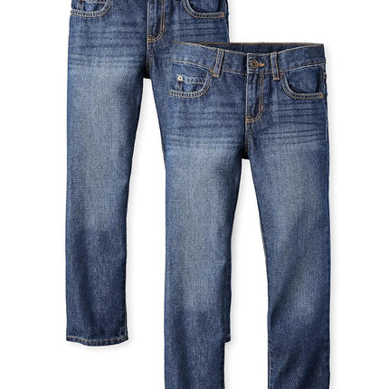 Jeans básicos de pierna recta para niños de The Children's Place
