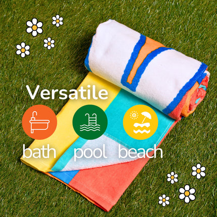 Miffy Kids Cotton Beach Towel, 58 x 28 Inch, Soft & Absorbent Pool, Bath & Beach Towel (Officially Licensed Product) by Franco