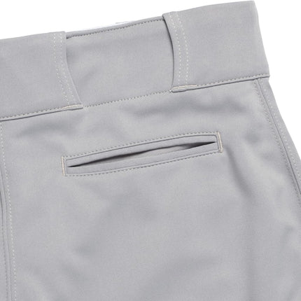 CHAMPRO Boys Open-Bottom Loose-Fit Baseball Pant with Adjustable Inseam and Reinforced Sliding Area Grey