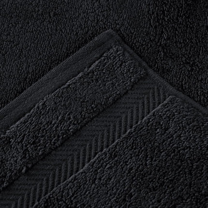 Superior Collection 100% Zero Twist Cotton Super Soft and Absorbent Bath Sheet Set, Black (Set of 2)