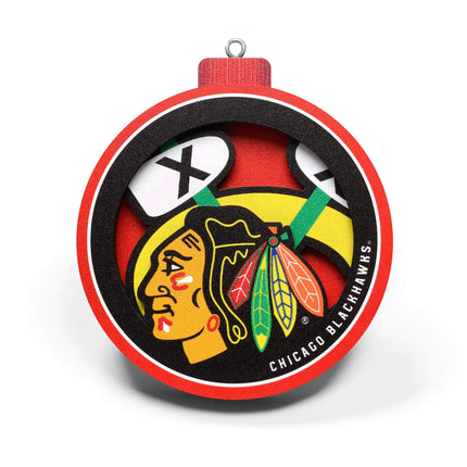 YouTheFan NHL Chicago Blackhawks 3D Logo Series Or