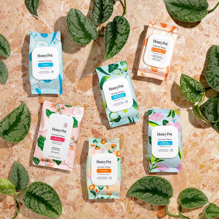 The Honey Pot Company - Normal Wipes for Intimate Parts + Body + Face - 30 Wipe(s)
