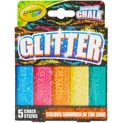 Crayola 03-5804 Tizas de purpurina especiales para acera, varios colores