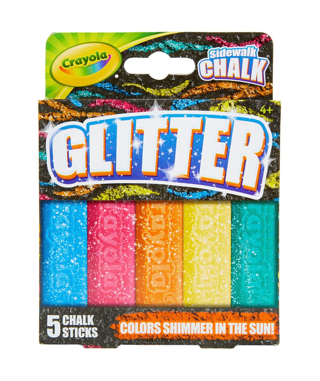 Crayola 03-5804 Special Glitter Sidewalk Chalk, Mu