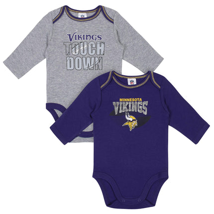 Gerber NFL Unisex Baby Standard 2 Pack Long Sleeve