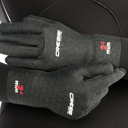 Cressi High Stretch Neoprene Diving Gloves - Black, X-Large/2.5mm