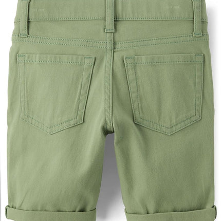 The Children's Place Girls' Solid and Printed Skimmer Shorts, Misty Glen, 5