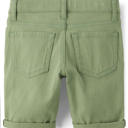 The Children's Place Girls' Solid and Printed Skimmer Shorts, Misty Glen, 5