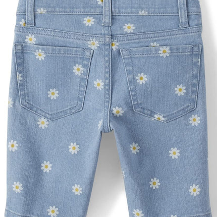 The Children's Place Short en jean skimmer pour filles, imprimé marguerites, 6