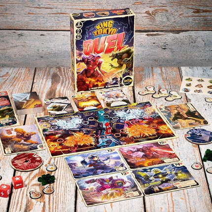 IELLO: King of Tokyo: Duel - Two-Player Board Game, Fun & Tactical Giant Monster Clash Dice Game, Classic Strategy, Family Ages 8+, 2 Players, 20 Min