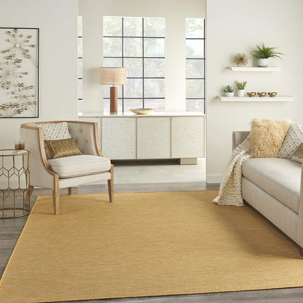 Nourison Positano 4' x 6' Yellow Fabric Modern Area Rug (4' x 6')