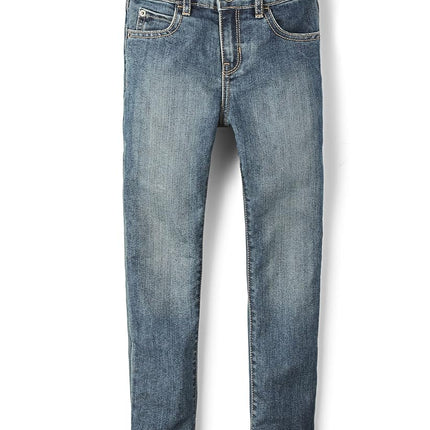 The Children's Place Jeans ajustados elásticos básicos multipack para niños, azul medio, 16