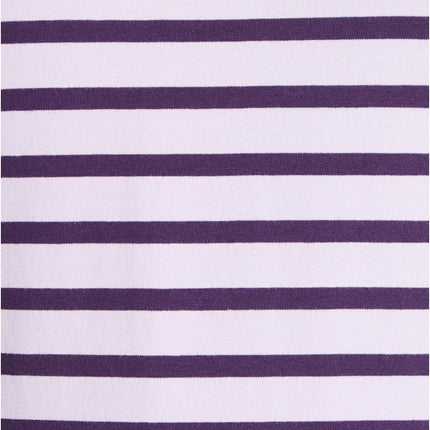 Nautica Women's Easy Comfort V-Neck Striped Supersoft Stretch Cotton T-Shirt, Lavendula, L