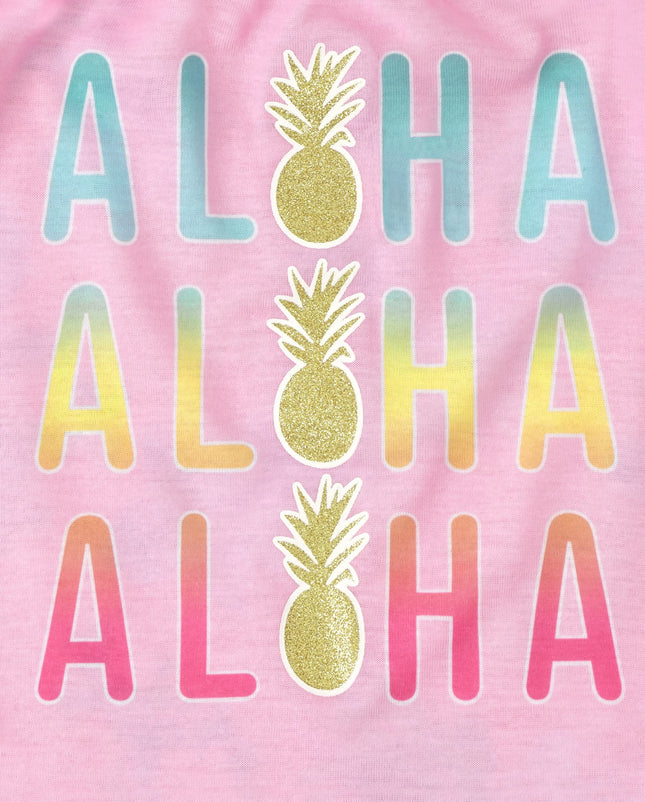 The Children's Place Girls Sleeveless 2 Piece Pajama Set Girls Pajamas Set, Pineapple, CH