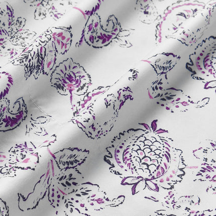 Elegant Comfort Softest and Coziest 6-Piece Sheet Set - 1500 Premium Hotel Quality Microfiber - Deep Pocket, Wrinkle Resistant 6-Piece Paisley Pattern Bed Sheet Set, Full, Paisley Purple