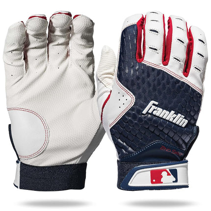 Franklin Sports 2nd-Skinz Batting Gloves - White/N