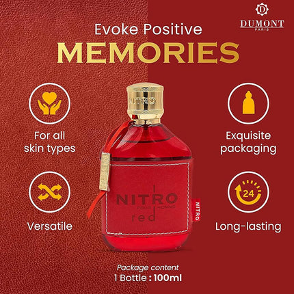 Nitro Red by Dumont for Men - 3.4 oz EDP Spray