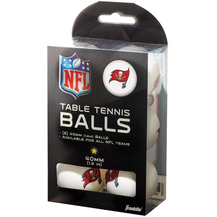 Franklin Sports Tampa Bay Buccaneers Table Tennis Balls - NFL Team Table Tennis Balls - Official Team Logos and Colors - Fun NFL Game Room Accessories