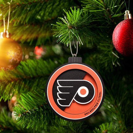 YouTheFan NHL Philadelphia Flyers 3D Logo Series Ornament, team colors