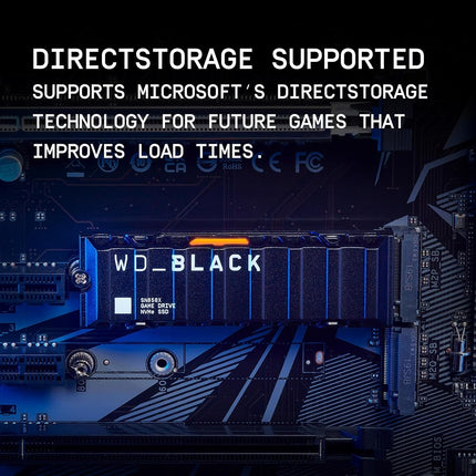 WD Black SN850X 2TB SSD M.2 2280 NVME PCI-E Gen4 Solid State Drive with Heatsink