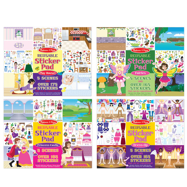 Melissa & Doug Reusable Sticker Pad Bundle Contain