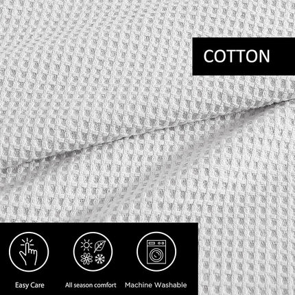 Vera Wang - Queen Blanket, Luxury Cotton Bedding, Super Soft Essentials with Waffle Weave Knit (Waffleweave Grey, Queen)