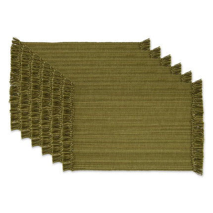 DII Tabletop Collection, Cotton, Olive Green, Placemat Set, 13x19