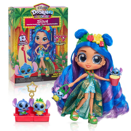 Disney Doorables ADOORBS Deluxe Stitch Superfan Doll, 2 Exclusive Figures, Movie Premiere, Unbox 10 Mini Accessories, Toy Gift for Collectors, Fans, Tweens, Girls & Kids 5 and Up