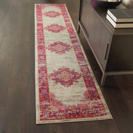 Nourison PSN03 Passion Distressed Vintage Ivory/Fu